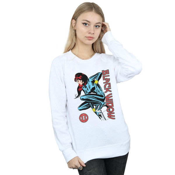 Marvel Dam/Kvinnor Black Widow In Action Sweatshirt S Vit White S