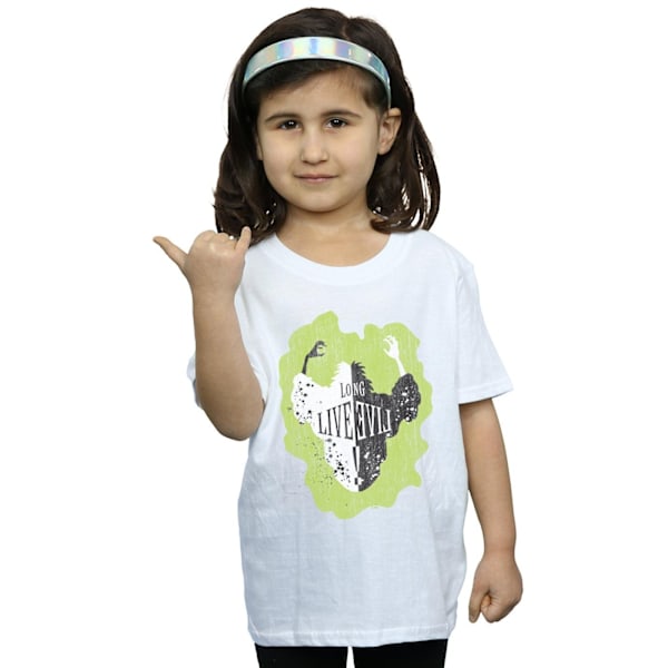 Disney Girls The Descendants Cruella Long Live Bomull T-shirt 7 White 7-8 Years