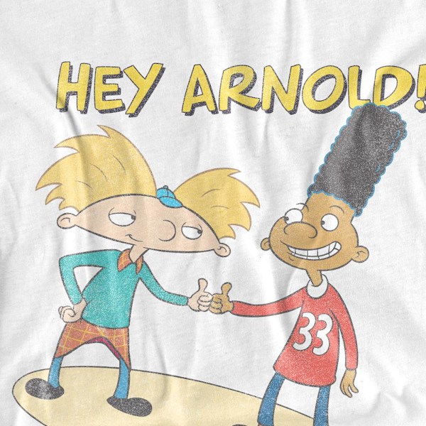 Hey Arnold! Unisex Vuxen Arnold & Gerald T-Shirt XXL Vit White XXL