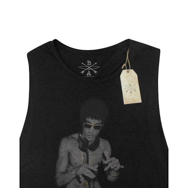 BNA78 Dam/Kvinnor Gung Fu Scratch Bruce Lee Tank Top M Svart Black M