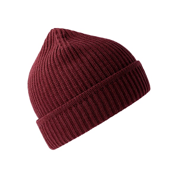 Atlantis Unisex Vuxen Lönn Ribbad Återvunnen Mössa One Size Bur Burgundy Melange One Size