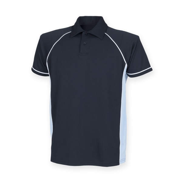 Finden & Hales Herr Piped Performance Sports Polo Shirt M Marinblå/ Navy/Royal Blue M