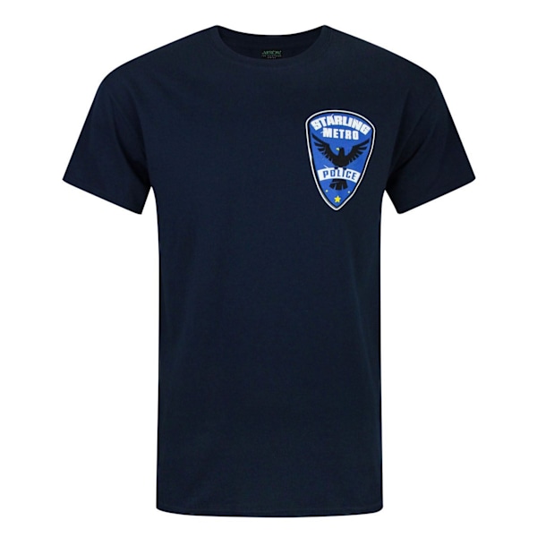 Arrow Mens Starling City Metro Police T-Shirt M Blå Blue M