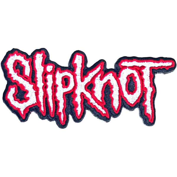 Slipknot Logo Cut Out Strykjärn på lapp En Storlek Röd/Vit Red/White One Size