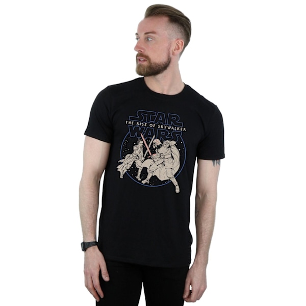 Star Wars: The Rise of Skywalker - Herr T-shirt med Star Wars The Rise Of Skywalker Rey och Kylo Combat Black M