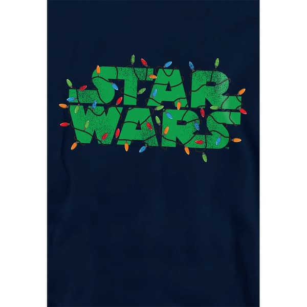 Star Wars Barn/Barn Julljus Logotyp Huvtröja 5-6 År Navy 5-6 Years