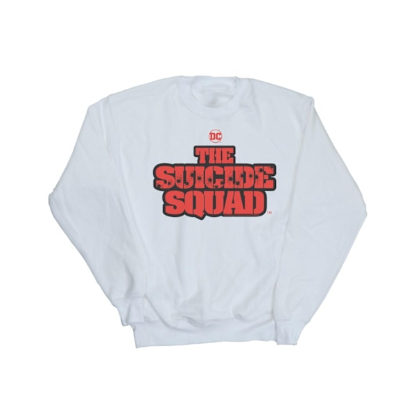 DC Comics herr The Suicide Squad filmlogotyp sweatshirt 4XL vit White 4XL