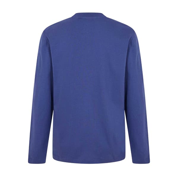 Off White Herr Rundhalsad Normal Långärmad T-shirt S Mörkblå Dark Blue/White S