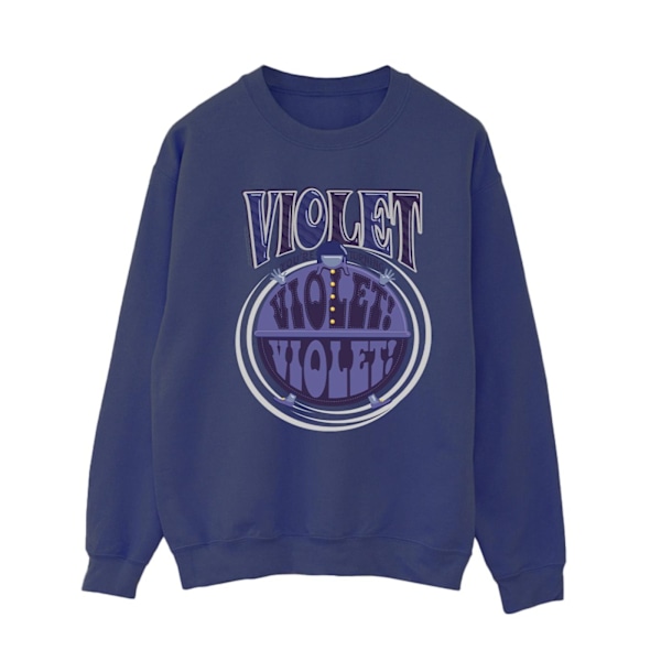 Willy Wonka Dam/Damer Violet Turning Violet Sweatshirt XL N Navy Blue XL