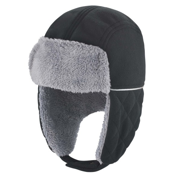 Resultat Winter Essentials Unisex vuxen Trapper Hat L-XL Svart/Gr Black/Grey L-XL