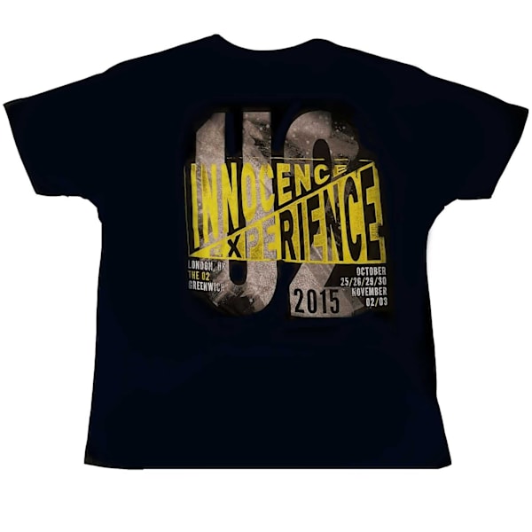 U2 Unisex Adult I+E London Event 2015 Bomull T-shirt XXL Marinblå Navy Blue XXL