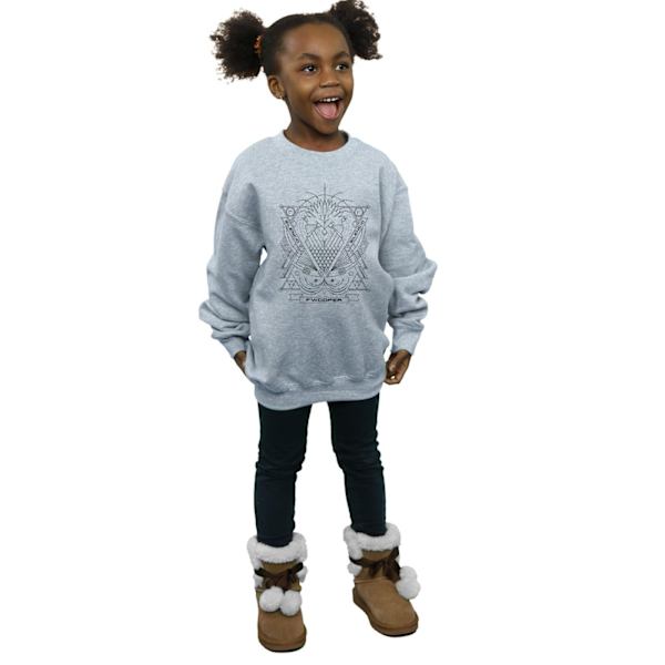 Fantastiska vidunder Girls Fwooper Icon Sweatshirt 12-13 år Spor Sports Grey 12-13 Years