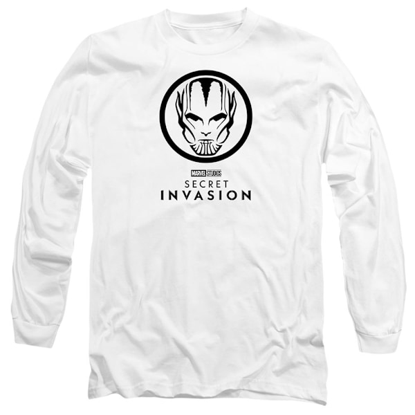 Marvel Unisex Vuxen Secret Invasion Mono Badge T-Shirt L Vit White L
