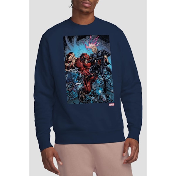 Marvel Unisex Vuxen X-Men Destroy Juggernaut Sweatshirt M Marinblå Navy M