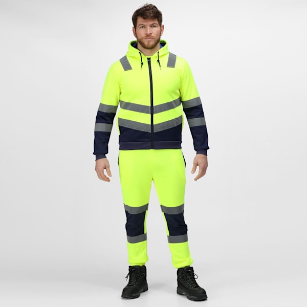 Regatta Pro Hi-Vis Full Zip Jacka S Gul/Marinblå Yellow/Navy S