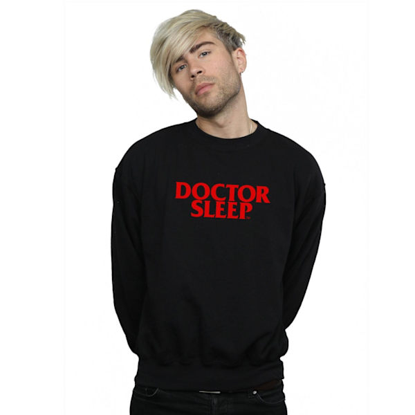 Doctor Sleep Herr Text Logo Sweatshirt 4XL Svart Black 4XL