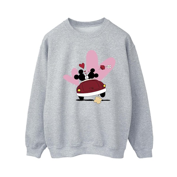 Disney Dam/Damer Mickey Mouse Bil Tryck Sweatshirt XXL Spor Sports Grey XXL