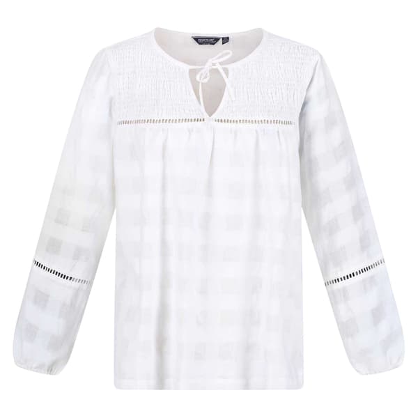 Regatta Dam Calluna Keyhole Blus 12 UK Vit White 12 UK