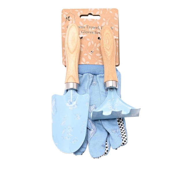 Country Living Barnspade, Gaffel & Handskar Set One Size Blå Blue One Size