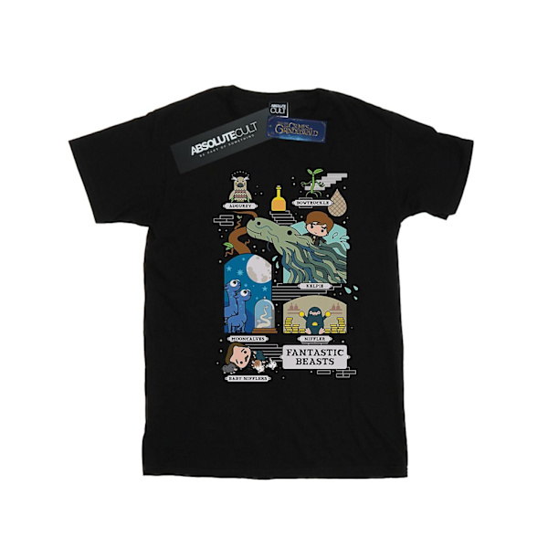 Fantastiska vidunder Mens Chibi Newt T-shirt XXL Svart Black XXL