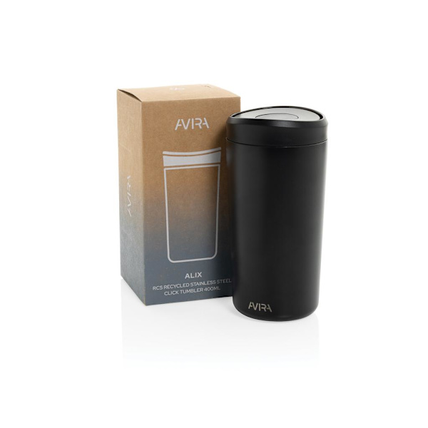 Avira Alix Återvunnen Rostfritt Stål 400ml Tumbler One Size Svart Black One Size