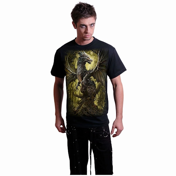 Spiral Direct Unisex Vuxen Oak Dragon T-shirt 4XL Svart Black 4XL