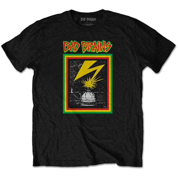 Bad Brains Unisex Adult Capitol Strike Bomull T-shirt XXL Svart Black XXL