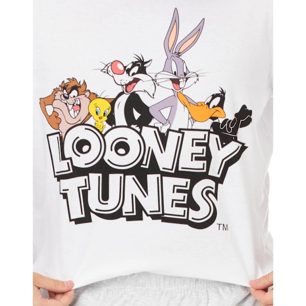 Looney Tunes Herr Logotyp Lång Pyjamas Set M Vit White M