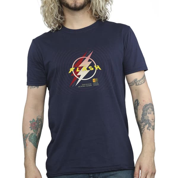 DC Comics Herr The Flash Lightning Logo T-Shirt M Marinblå Navy Blue M
