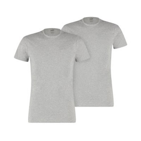 Puma unisex vuxen T-shirt (paket med 2) S Grey Marl Grey Marl S