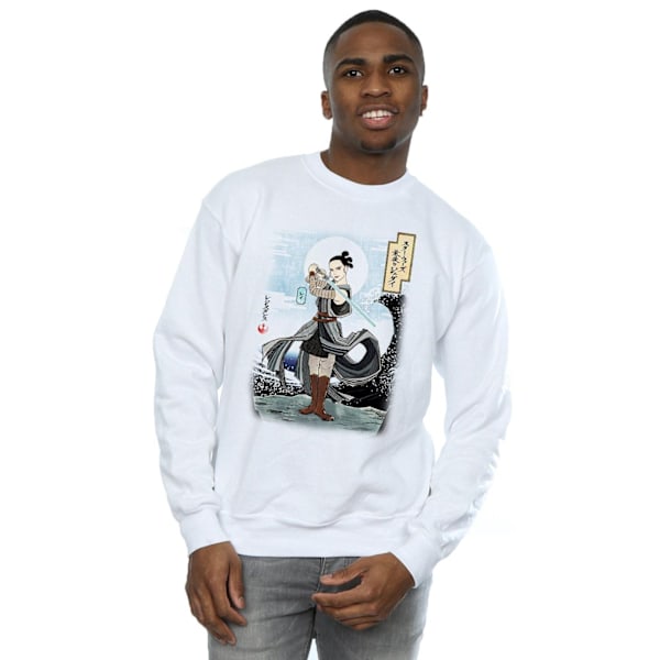 Star Wars Mens The Last Jedi Japanska Rey Sweatshirt L Vit White L
