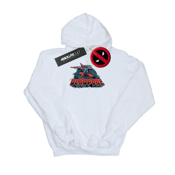 Marvel Womens/Ladies Deadpool Sword Logo Hoodie XL Vit White XL