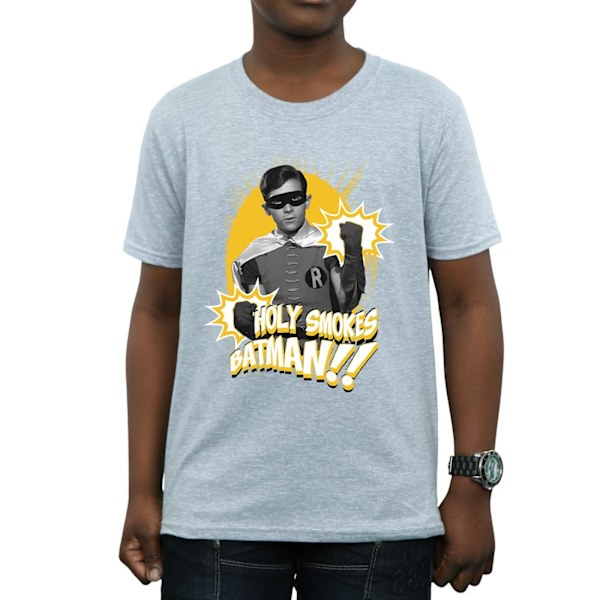 DC Comics Boys Batman TV-serie Robin Holy Smokes T-shirt 7-8 år Sports Grey 7-8 Years