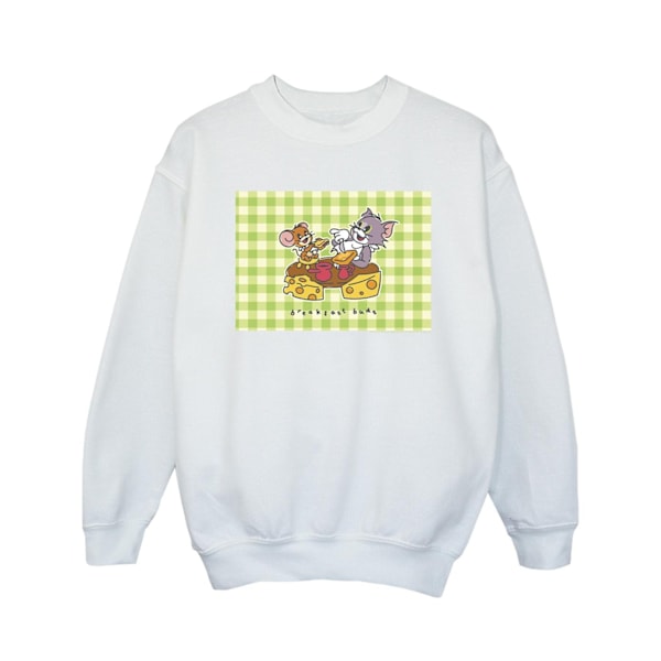 Tom And Jerry Girls Breakfast Buds Sweatshirt 3-4 år Vit White 3-4 Years