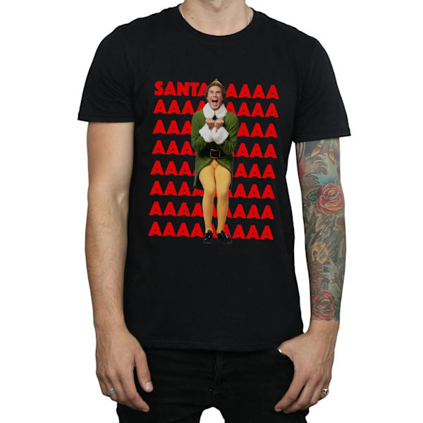 Elf Herr Buddy Santa Scream T-shirt 3XL Svart Black 3XL