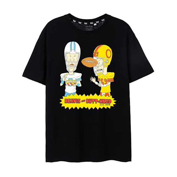 Beavis & Butthead Herr Fotboll Kortärmad T-shirt S Svart Black S