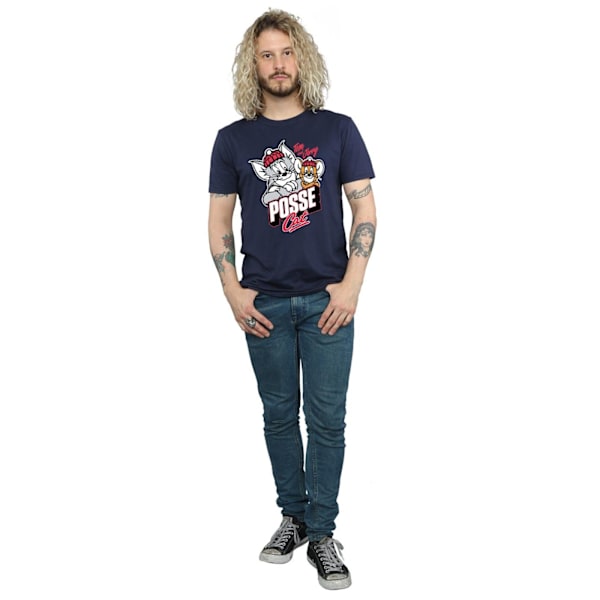 Tom And Jerry Herr Posse Katt T-Shirt M Marinblå Navy Blue M