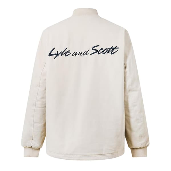 Lyle & Scott Herr Logotyp Vadderad Jacka XL Beige Beige XL