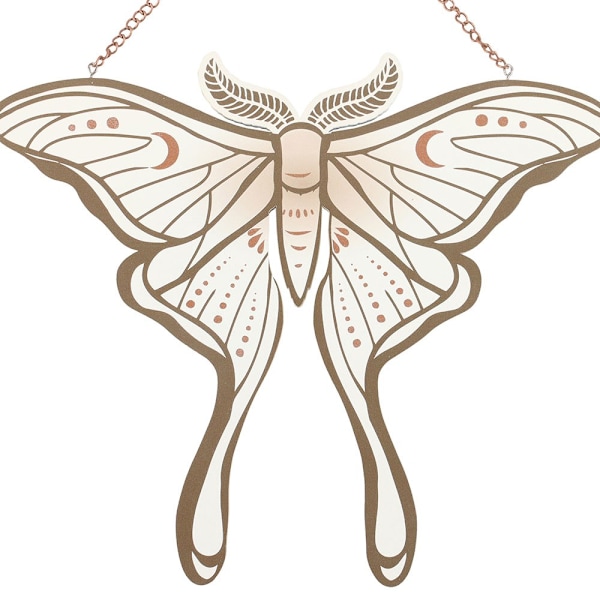 Something Different Luna Moth Hängskylt One Size Brun/Vit Brown/White One Size