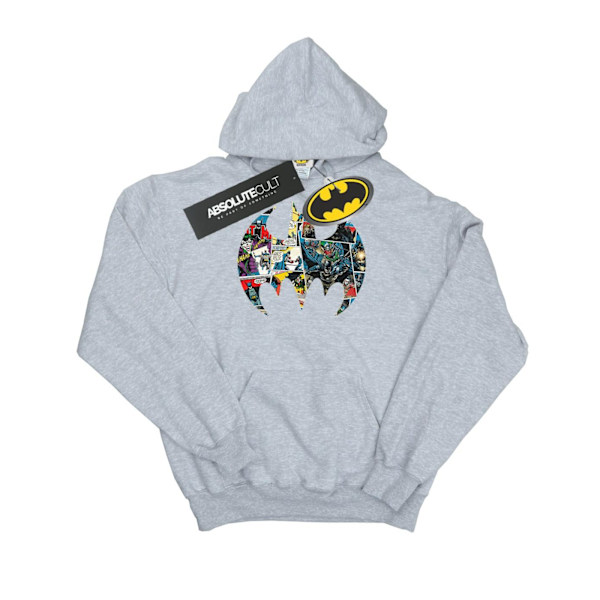 DC Comics Boys Batman Comic Book Logo Hoodie 12-13 år Sport Sports Grey 12-13 Years