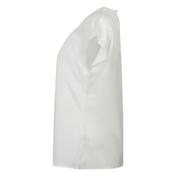 Henbury Dam/Damer Plisserad Fram Kortärmad Topp XL Vit White XL