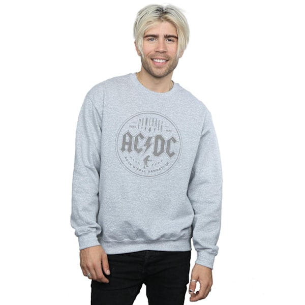 AC/DC Herr Rock N Roll Damnation Svart Sweatshirt L Sports Grå Sports Grey L