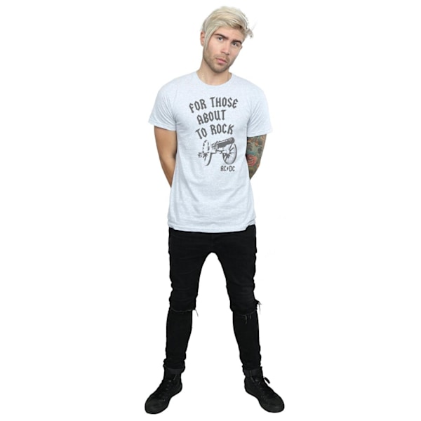 AC/DC Herr T-shirt For Those About To Rock Cannon M Sports Grey Sports Grey M