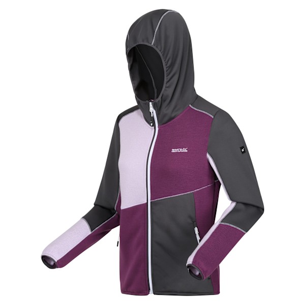 Regatta Dam/Kvinnor Walbury VII Marl Full Zip Fleecejacka 1 Seal Grey/Sunset Purple/Lilac Frost 18 UK