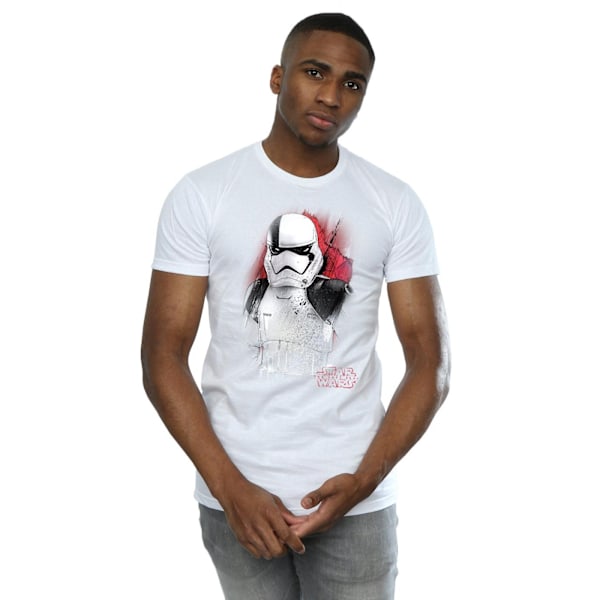 Star Wars: The Last Jedi Herr Stormtrooper Borstad Bomull T-shirt White L