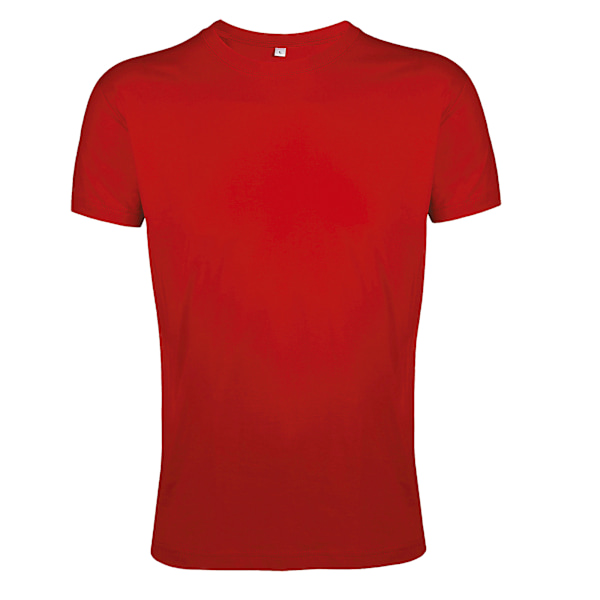 SOLS Herr Regent Slim Fit Kortärmad T-shirt M Röd Red M