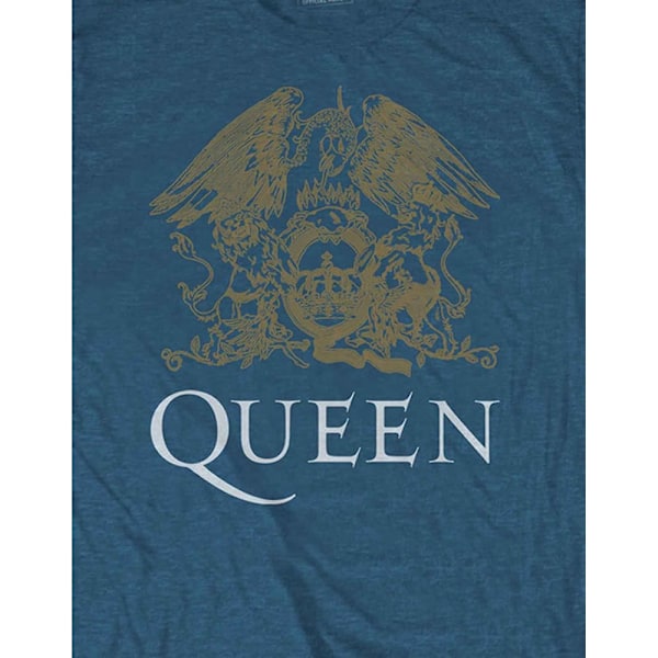 Queen Unisex Vuxen Crest T-Shirt XL Indigo Blå Indigo Blue XL