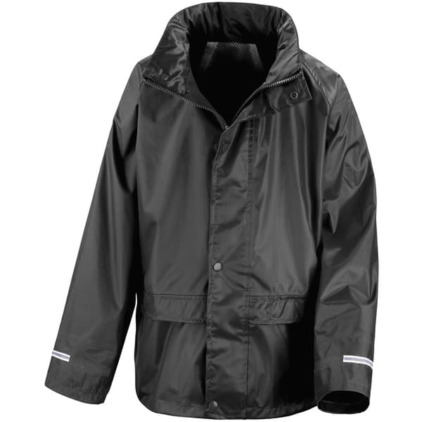 Result Core Barn/Barn Unisex Junior Regnkläder Jacka Och T Black 9-10