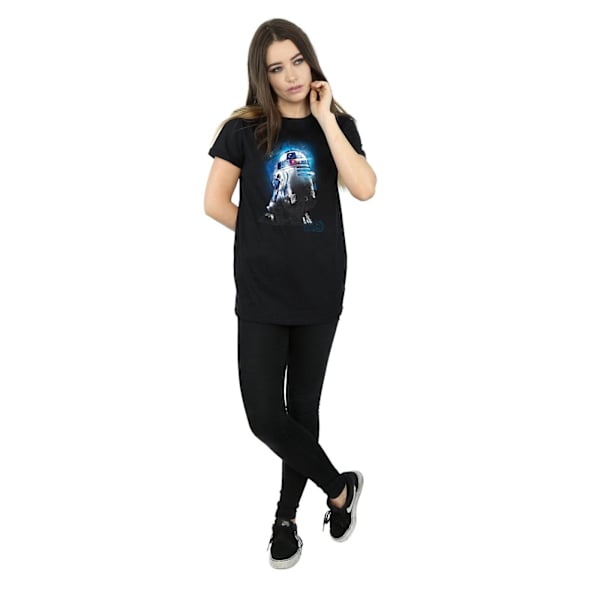 Star Wars Dam/Damer The Last Jedi R2-D2 Borstad Bomull Boyf Black M
