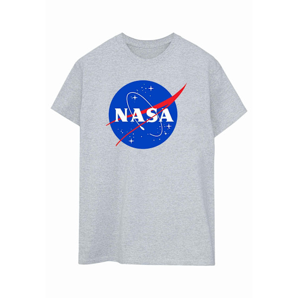 NASA Dam Classic Insignia Logo Bomull Boyfriend T-shirt Sports Grey S